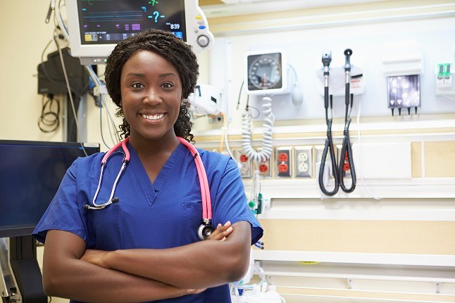 Portrait Of Female Nurse In Emergency Room